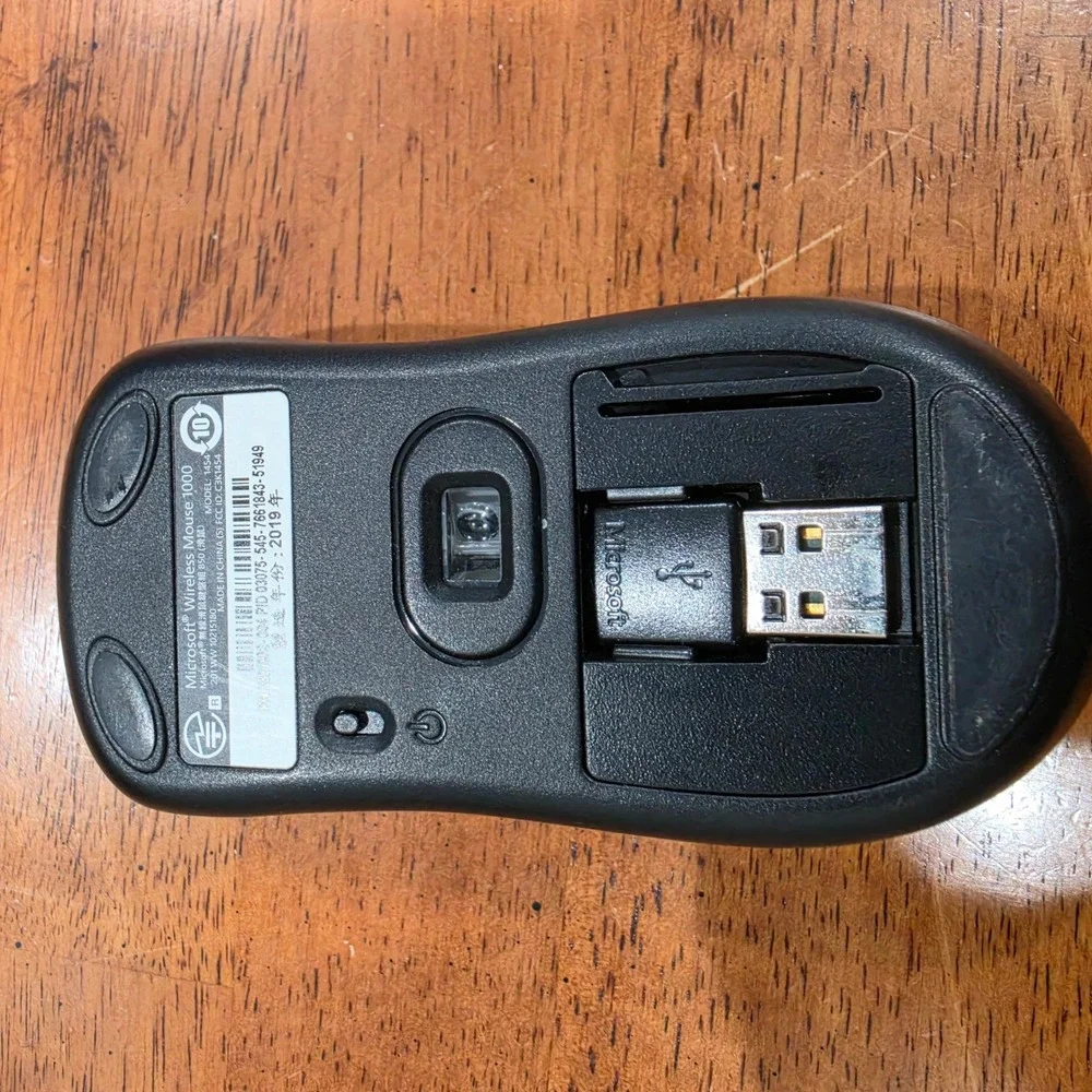 Microsoft Wireless Keyboard 850 Mouse 1000 Set Black USB tested and works